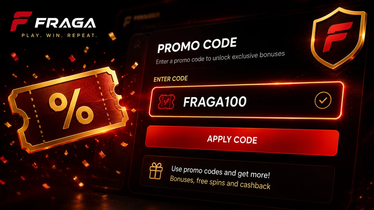 Поле ввода промокода Fraga Casino в форме регистрации для игрока из Казахстана